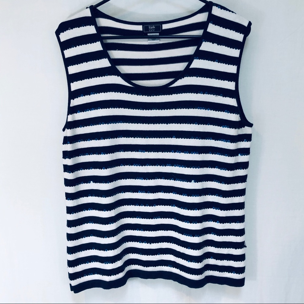 LARK LANE women’s sleeveless Pullover Sweater Sz L